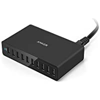 Anker PowerPort 10 (10 Puertos Cargador de Pared para Escritorio) para iPhone X- 8-8 Plus- 7-7 Plus- 6s - 6s Plus- 6-6…